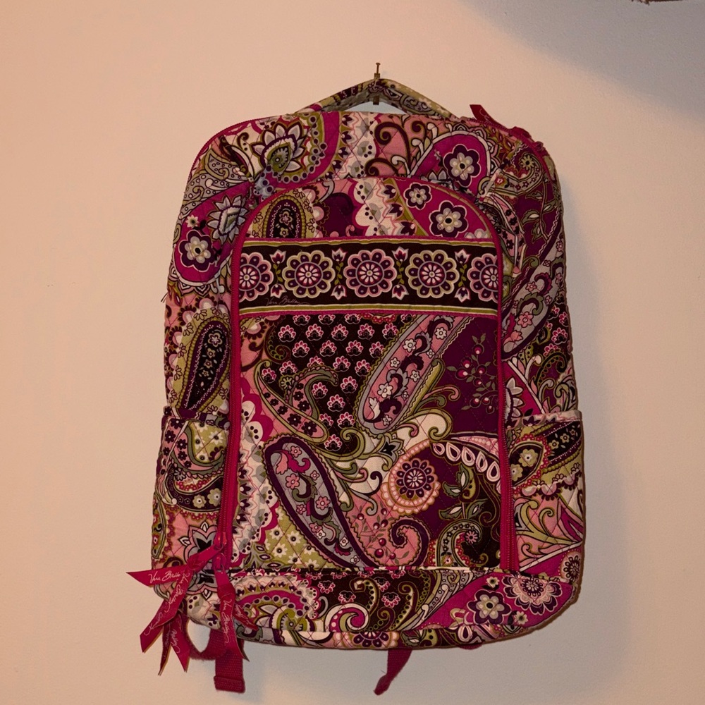 Vera Bradley Fuchsia Paisley Quilted Backpack